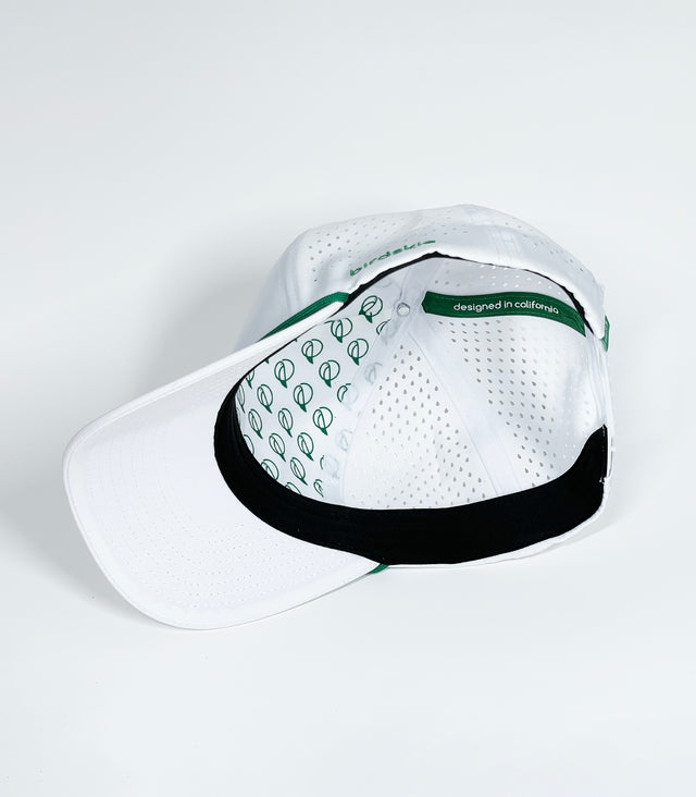 The Captain "Greenie" Golf Cap - White with Green Rope