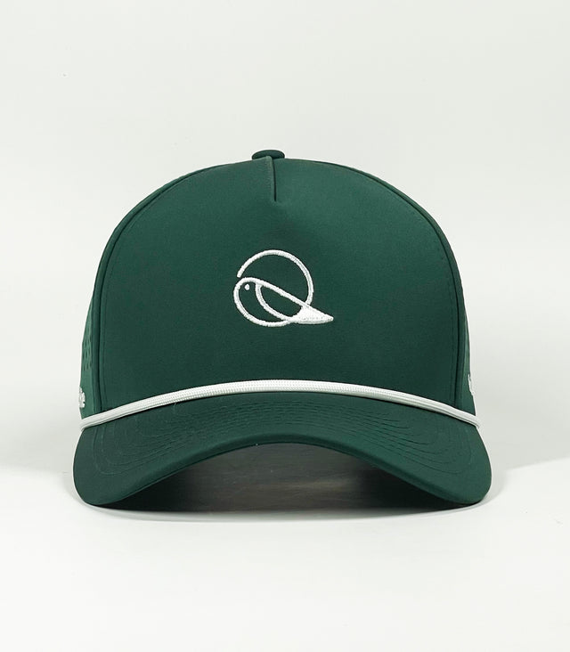 The Captain "Greenie" Golf Cap - Green with White Rope