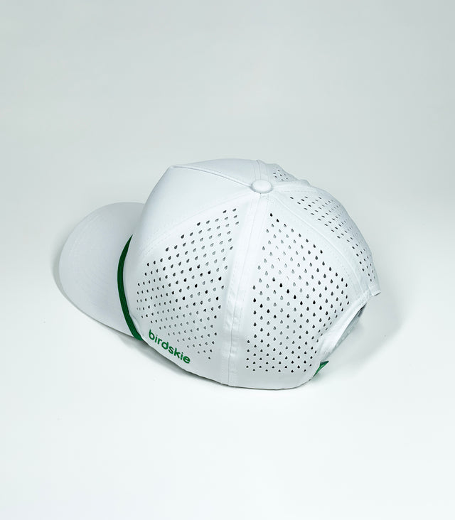The Captain "Greenie" Golf Cap - White with Green Rope