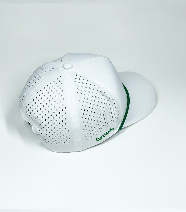 The Captain "Greenie" Golf Cap - White with Green Rope