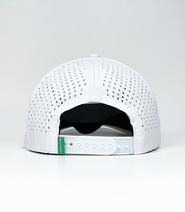 The Captain "Greenie" Golf Cap - White with Green Rope