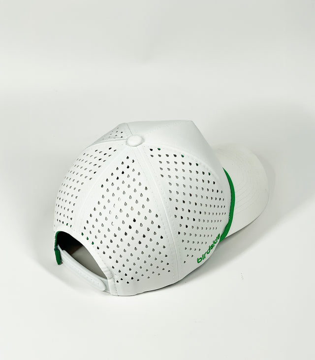 The Captain "Greenie" Golf Cap - White with Green Rope
