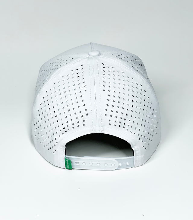 The Captain "Greenie" Golf Cap - White with Green Rope