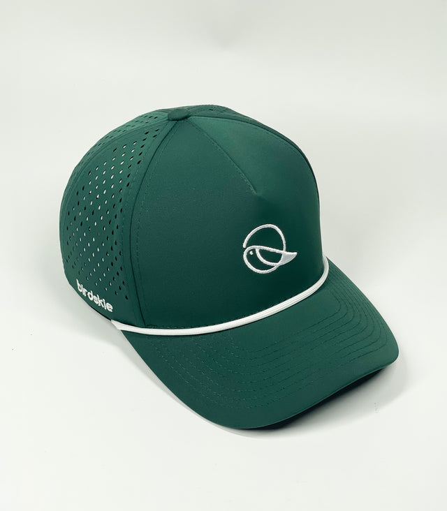 The Captain "Greenie" Golf Cap - Green with White Rope