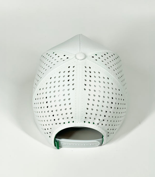 The Captain "Greenie" Golf Cap - White with Green Rope