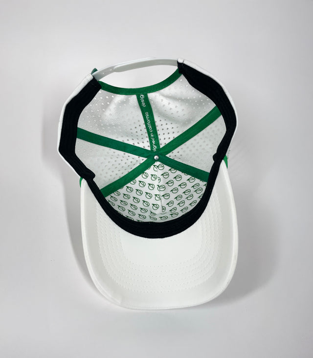 The Captain "Greenie" Golf Cap - White with Green Rope